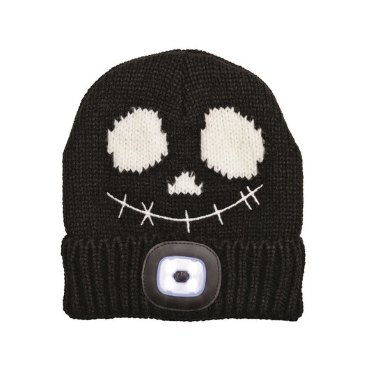 Mudpie Flashlight Hat Black Skelton