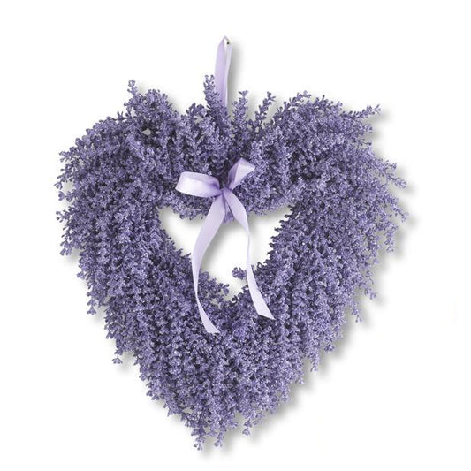 Lavender Heart Wreath 14.5"