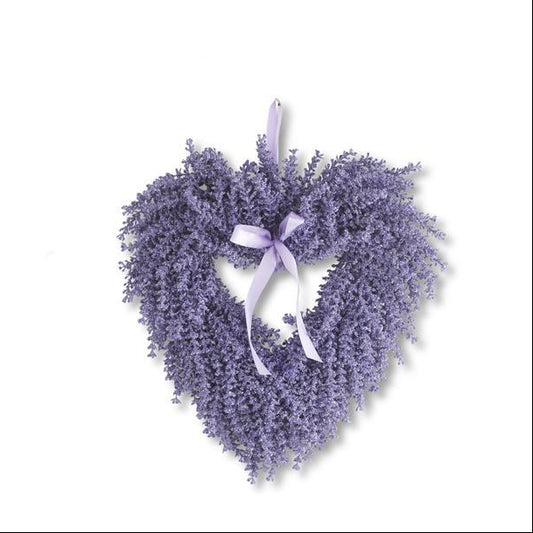 Lavender Heart Wreath 11"