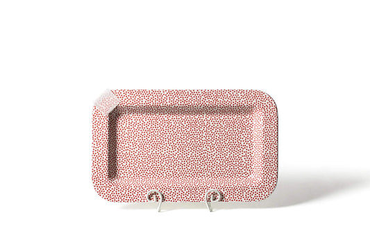 Happy Everything! Red Small Dot Mini Entertaining Rectangular Platter