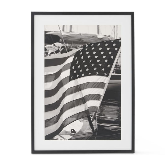 Black & White Rectangle Sailing American Print