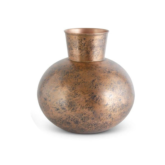 Copper Distressed Metal Vase Medium