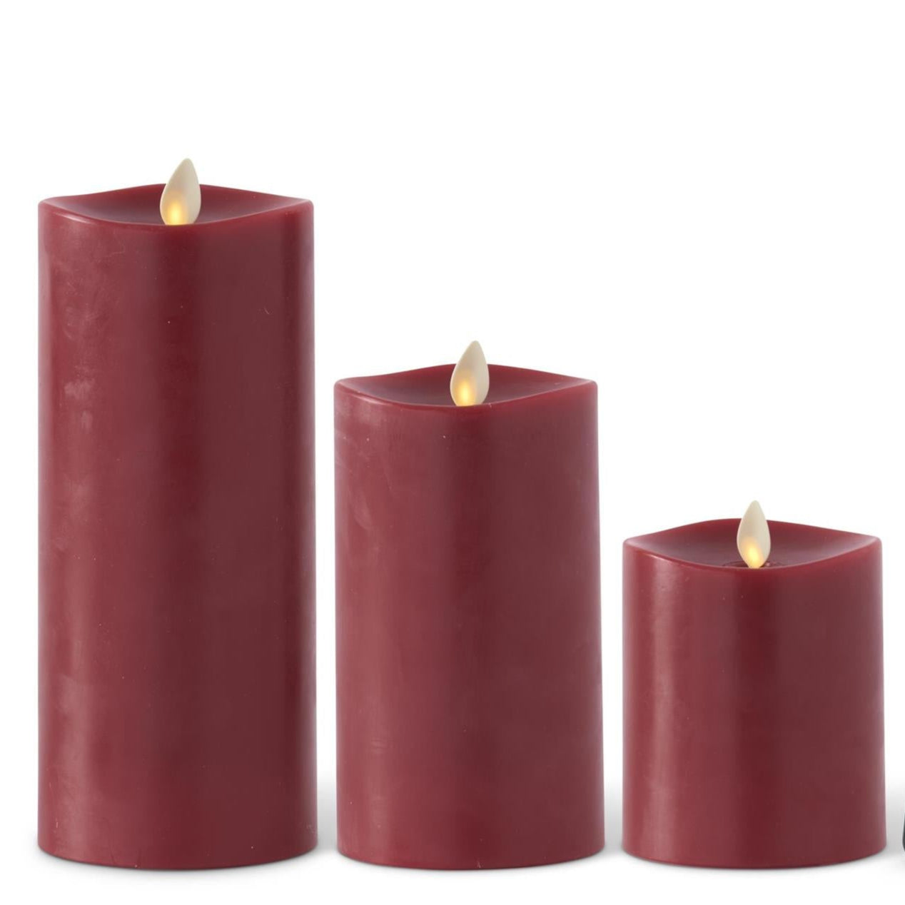 Luminara Burgundy Flameless Candle 3.5" x 7.5"