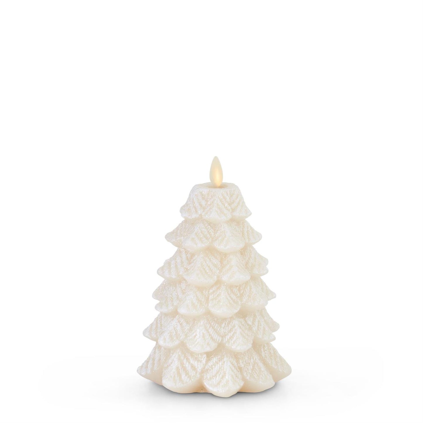 Luminara White Snowy Tree Candle