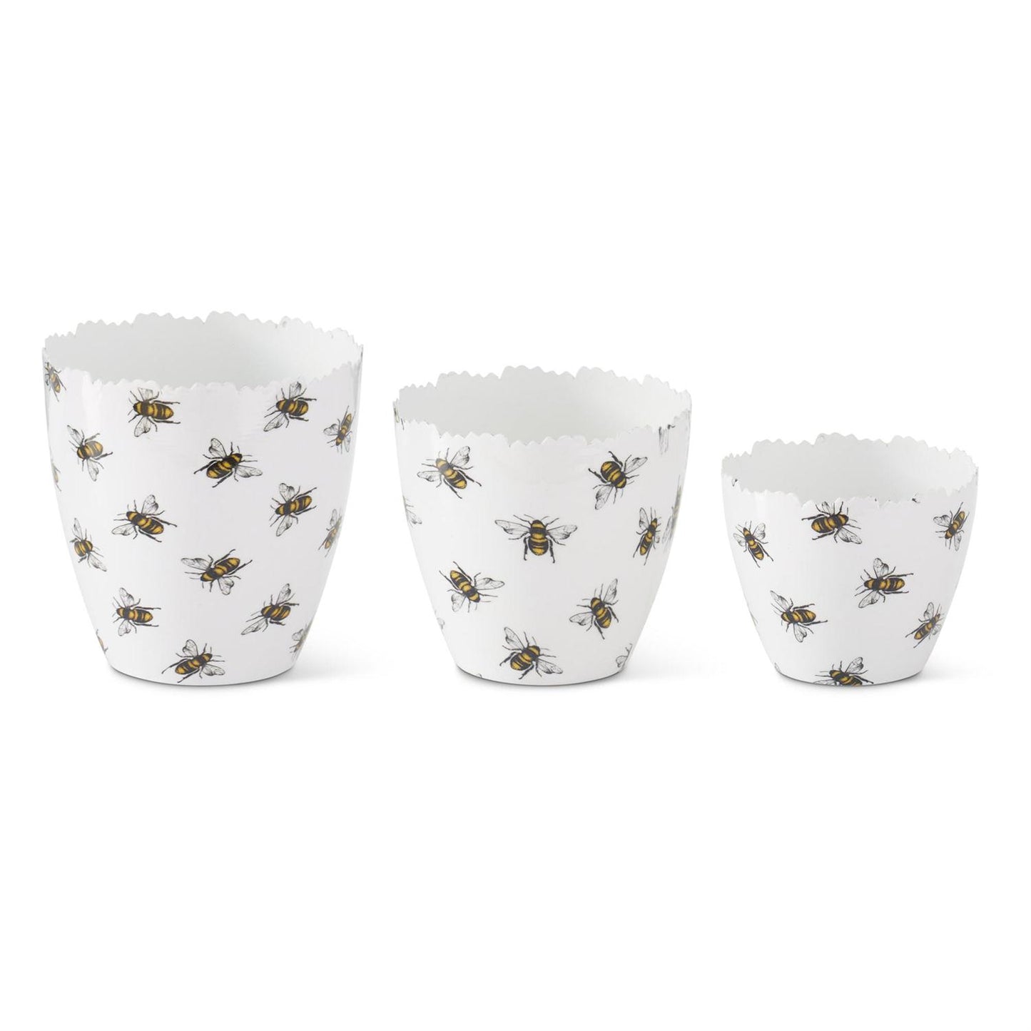 Bee Enameled Flowerpot Small