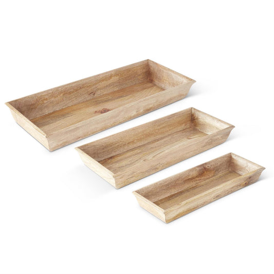 Rectangular Nesting Wood Tray Large