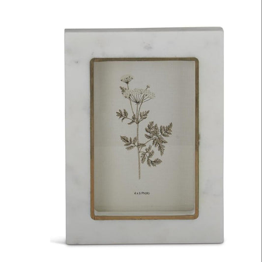 Marble & Gold Gilded Trim Frame 4x6