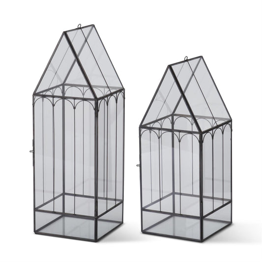 Brass & Glass House Terrarium Large