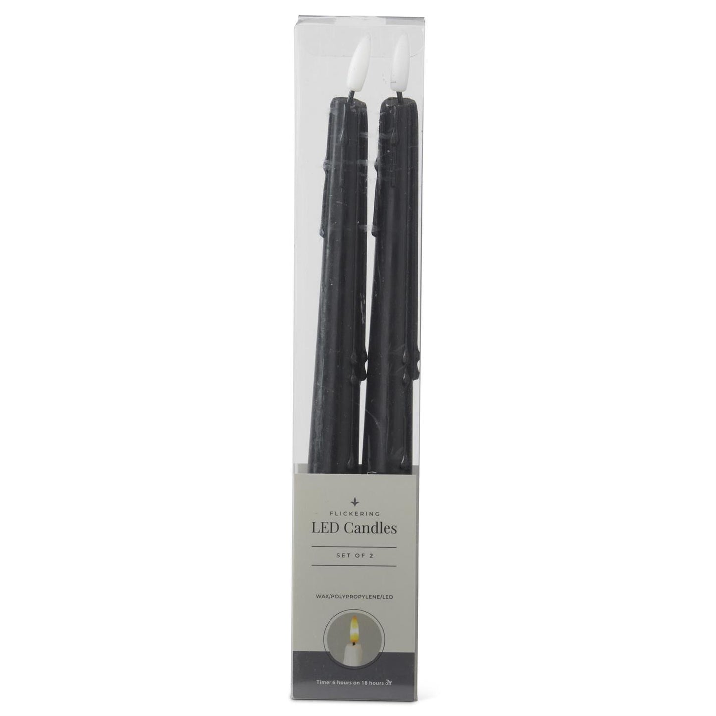 Black LED Drip Taper Candles