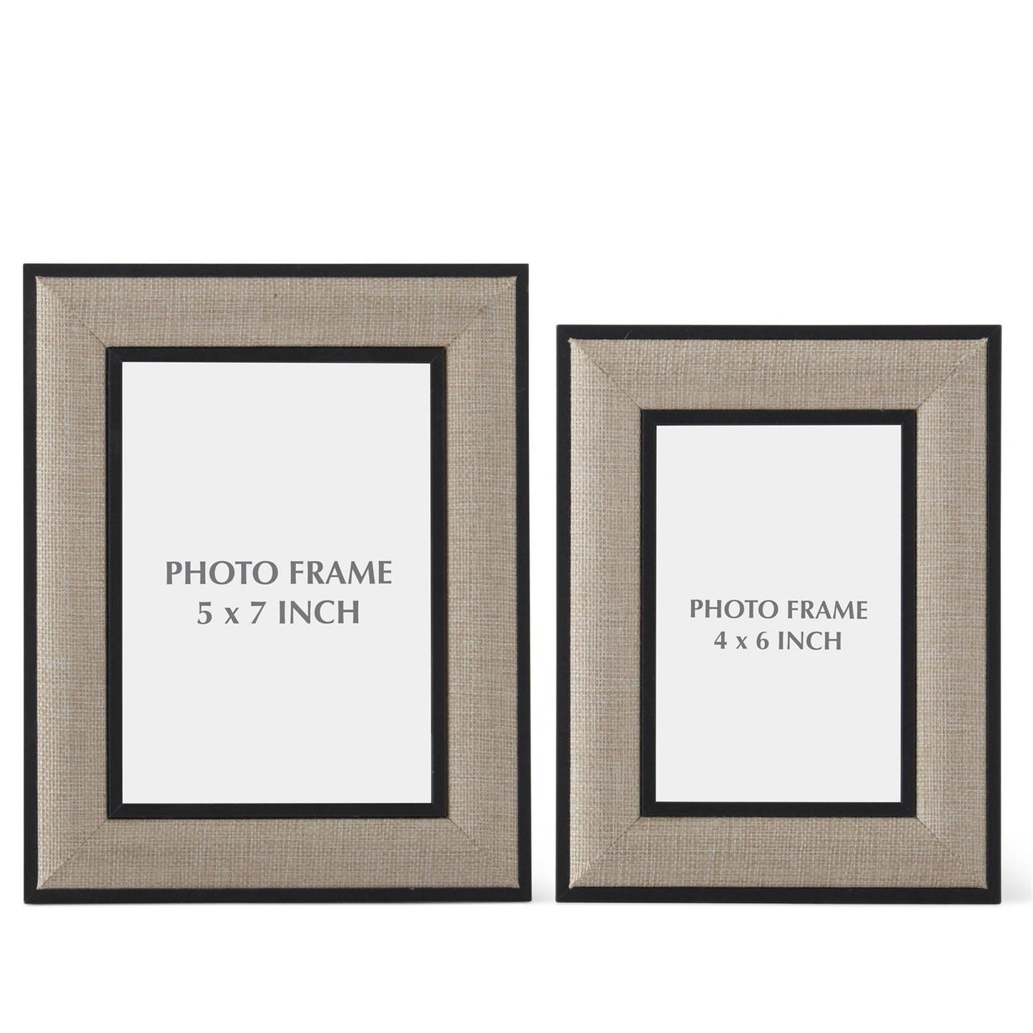 Black Wood & Linen Frame 5x7