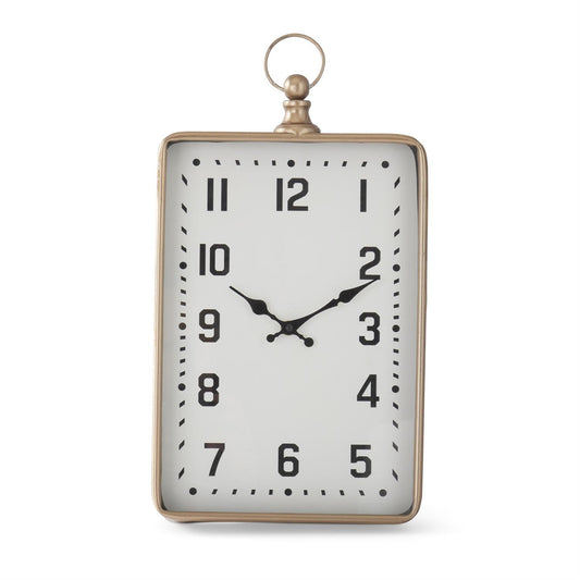 Antique Gold Rectangular Clock