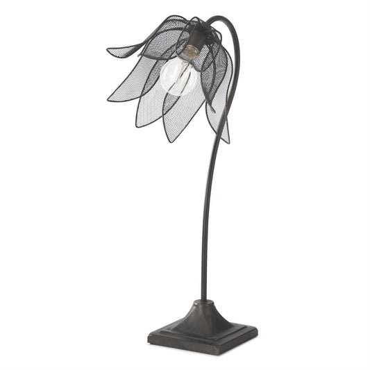 Black Mesh Tulip LED Lamp 22"