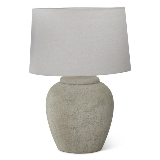 Textured Taupe Ceramic Lamp