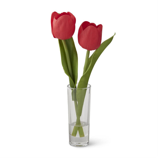 Real Touch Red Tulip in Vase