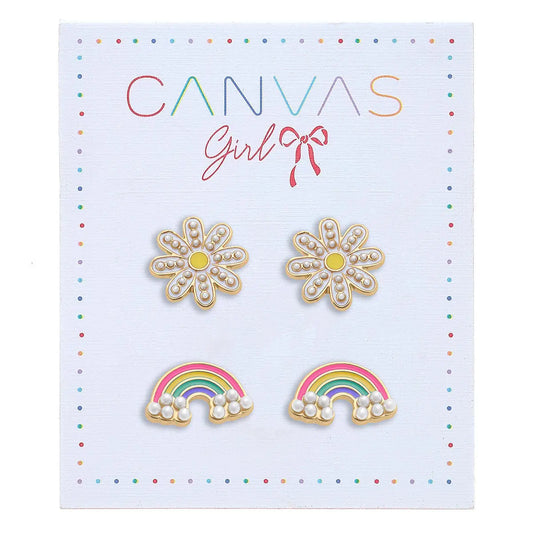 Madeleine Rainbow & Daisy Stud Earrings