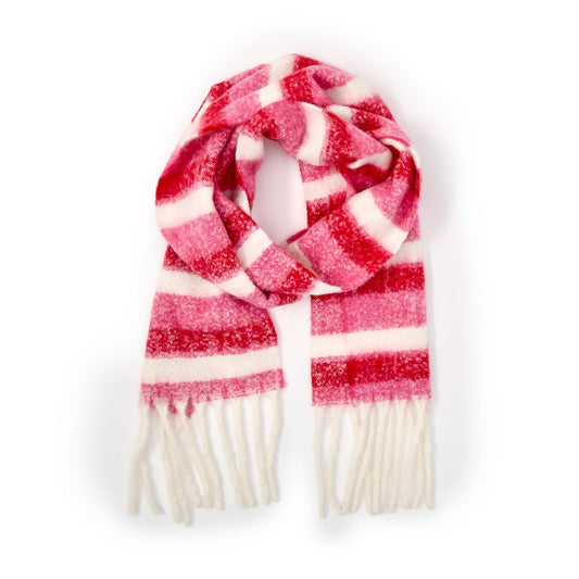 Striped Scarf with Fringe