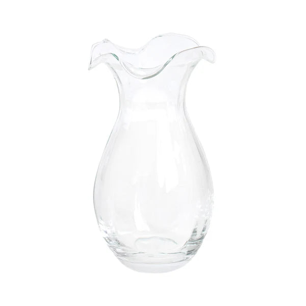 Vietri Hibiscus Glass Vertical Fluted Small Vase