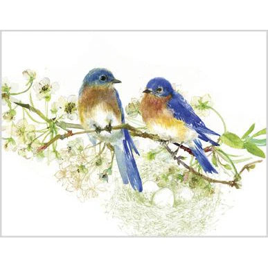 Gina B. Note Cards Blue Birds