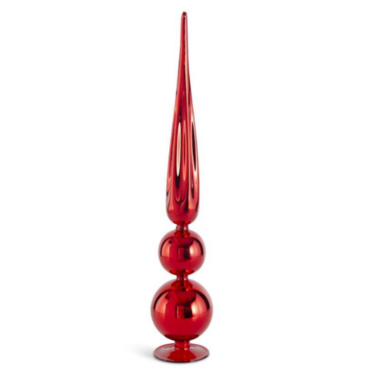 SALE Red Glass Finial SMALL