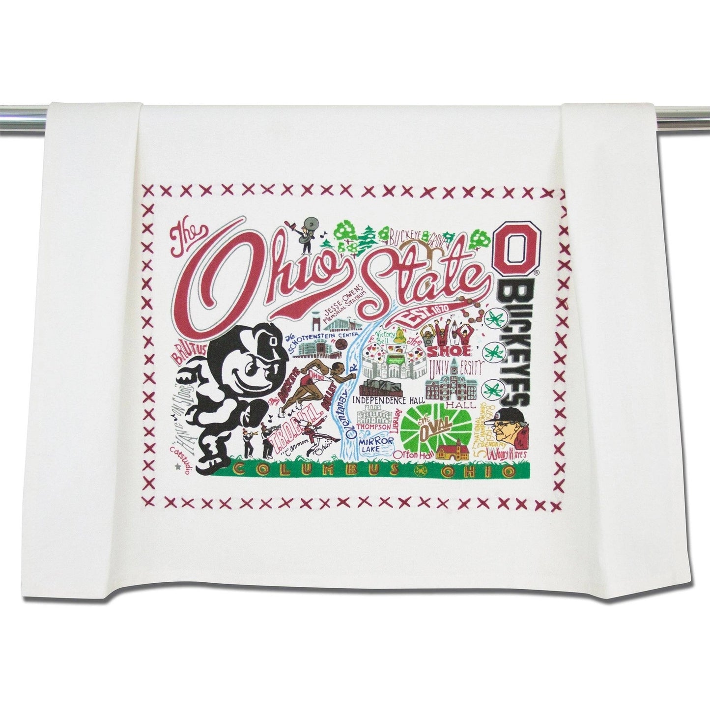 Catstudio Ohio State University Dish Towel