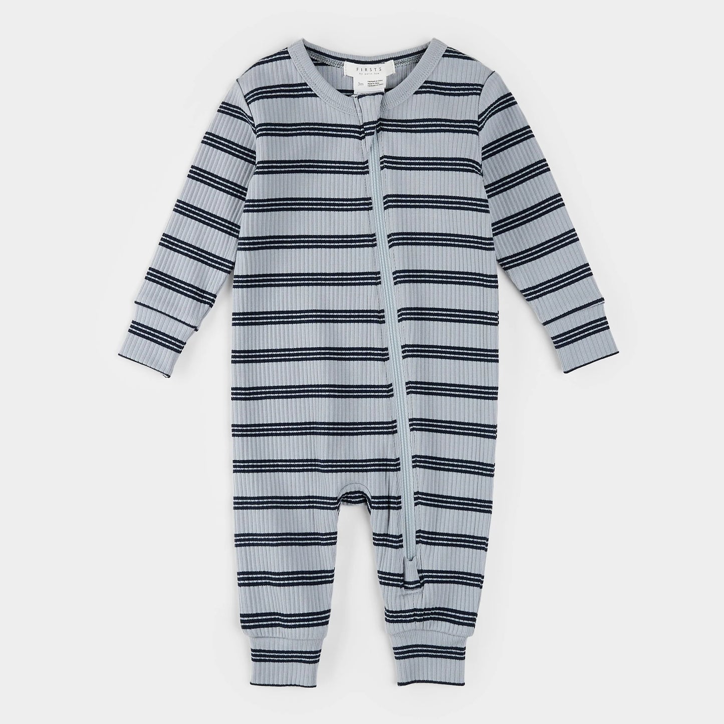 Petit Lem Blue Multi-Stripe Sleeper 6M