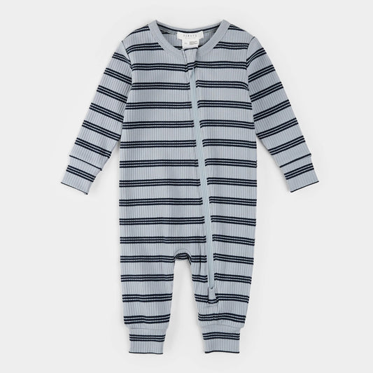 Petit Lem Blue Multi-Stripe Sleeper 24M