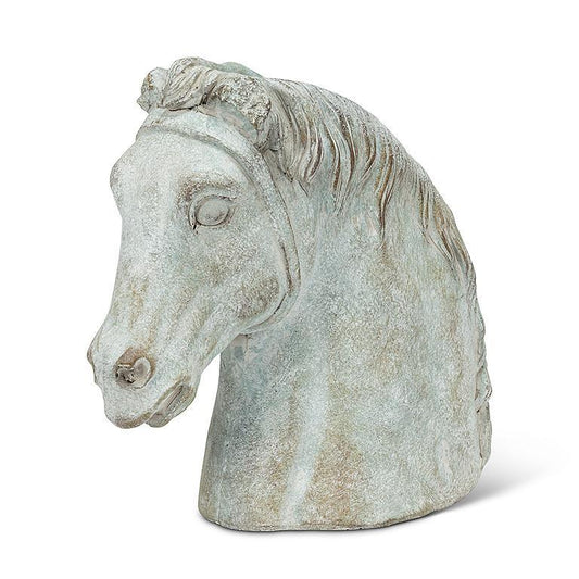 cement planter in the shape of a horse head