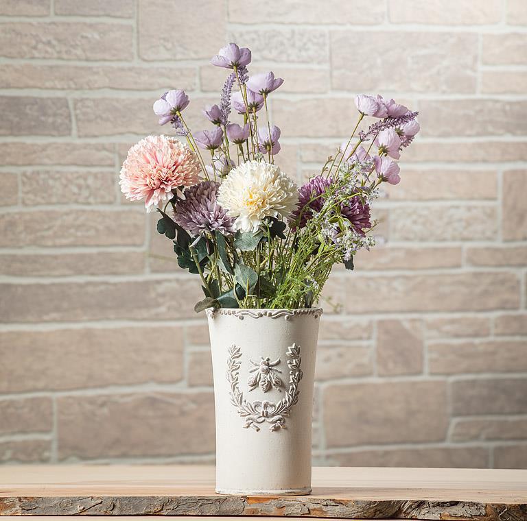 Emboss Bee in Crest Planter