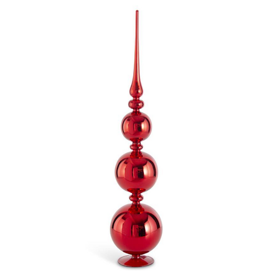 SALE Red Glass Finial MEDIUM