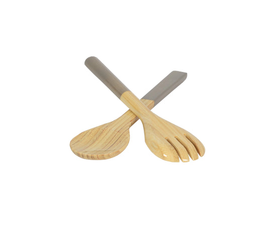 Small Salad Server Set Grey