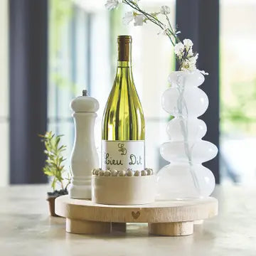 Ceramic Beaded Wine Coaster - Natural