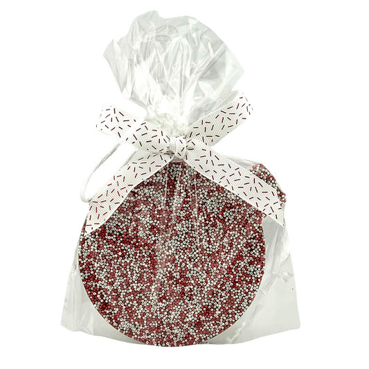 SALE Red, White & Silver Bauble Chocolate Ornament