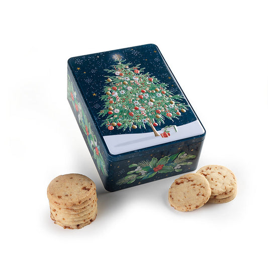 SALE Christmas Tree Salted Caramel Biscuits Rectangle Tin