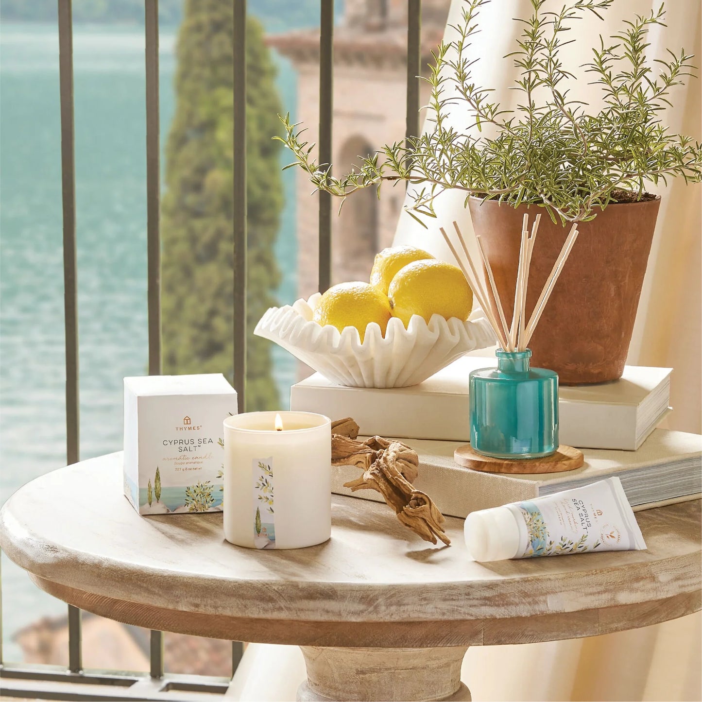 Thymes Cypress Sea Salt Poured Candle