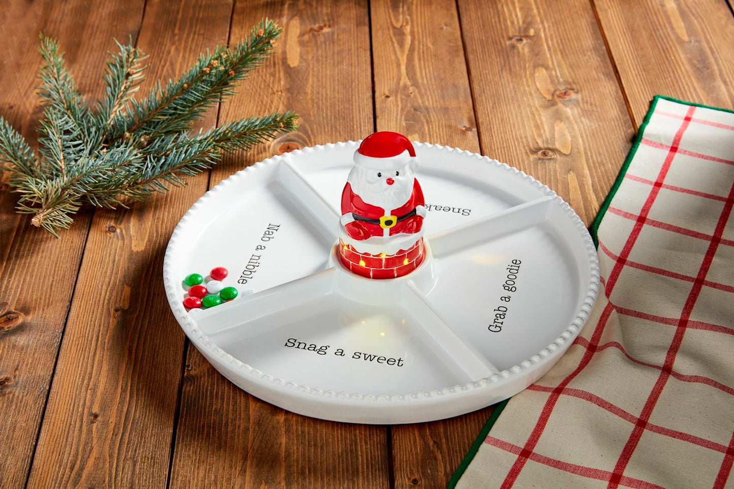Mudpie Santa Chimney Musical Light-Up Sitter