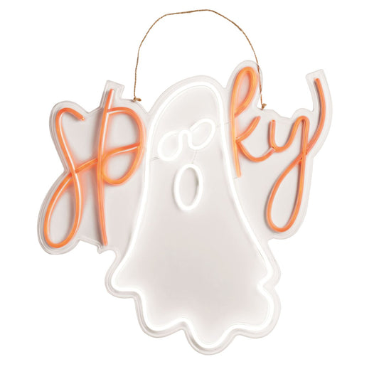 Mudpie Neon Ghost Door Hanger