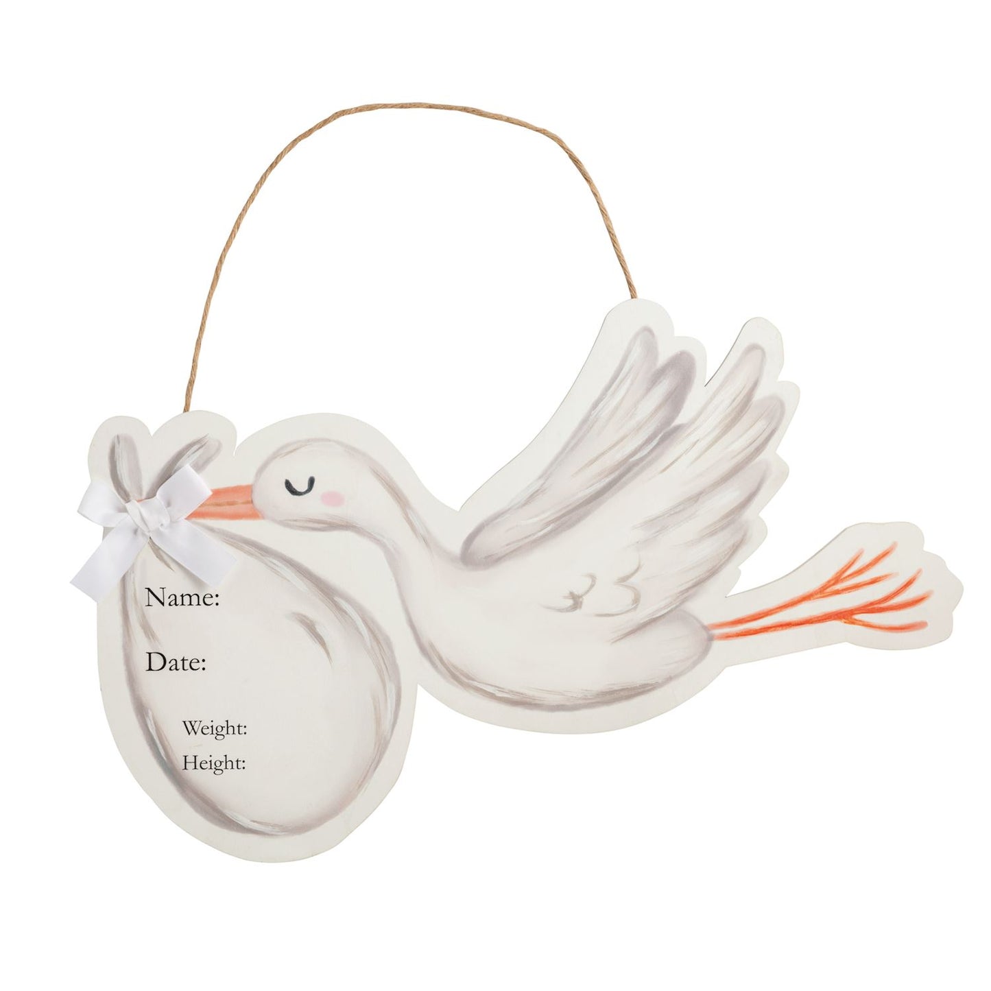 Mudpie Stork Door Hanger Personalized