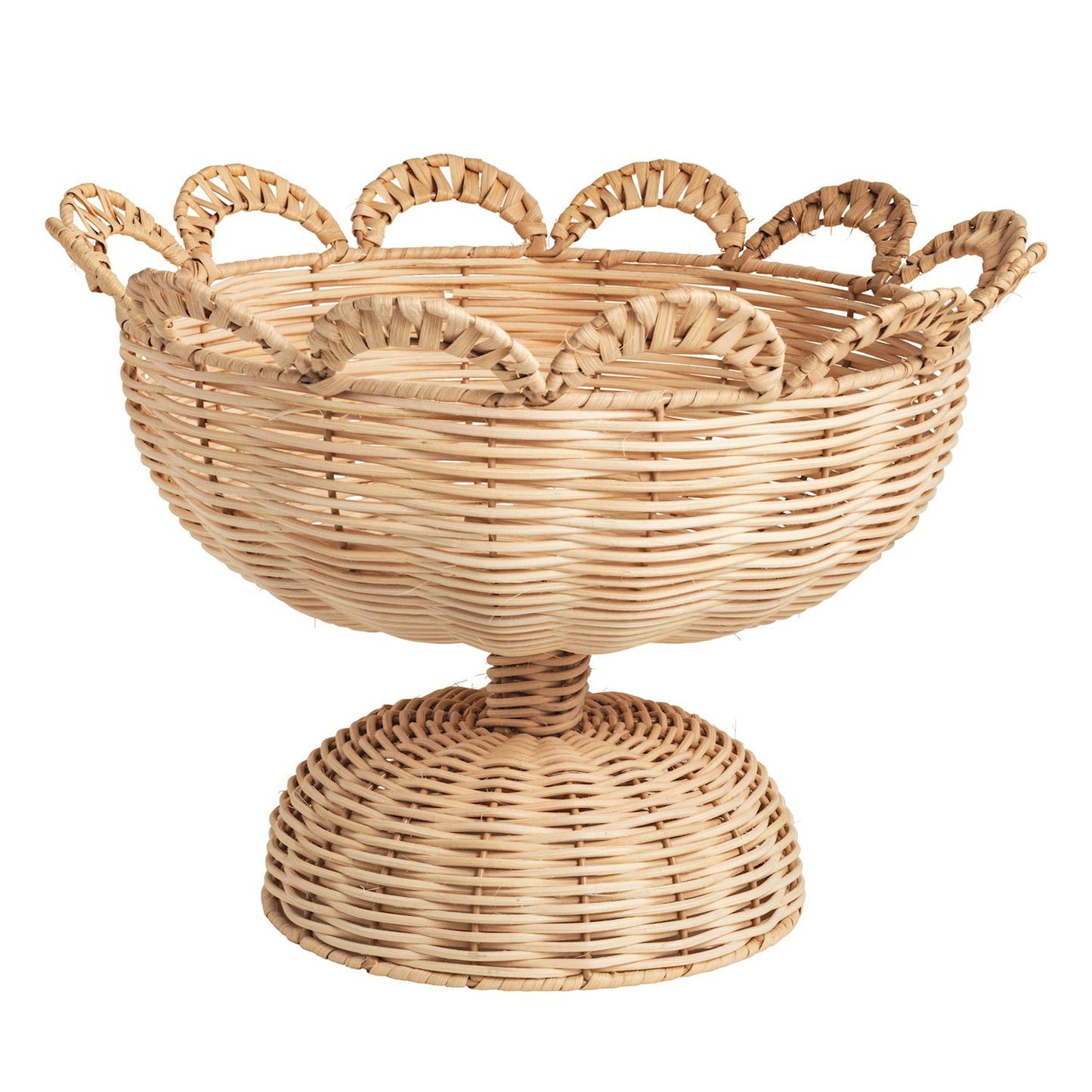 Mudpie Woven Pedestal Basket