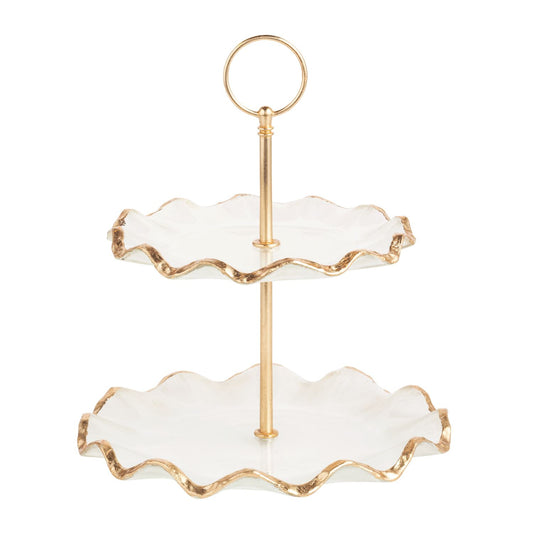Mudpie Gold Edge Tiered Server