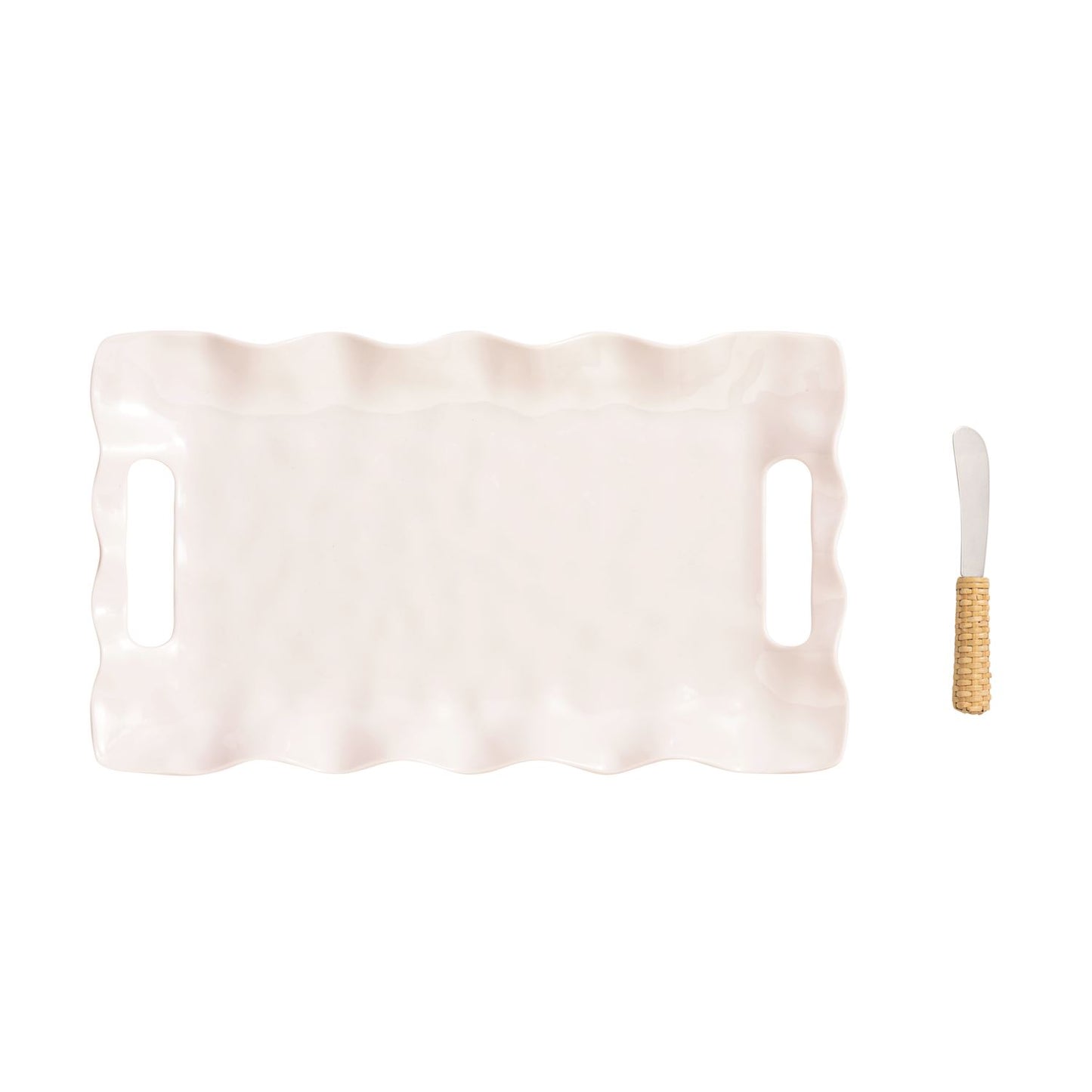 Mudpie Ruffled Melamine Tray