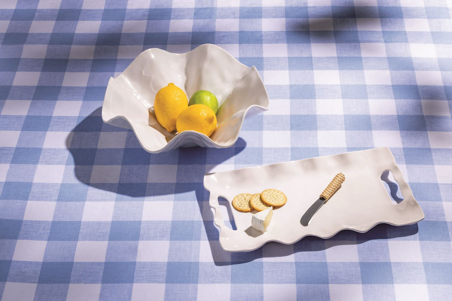 Mudpie Ruffled Melamine Tray