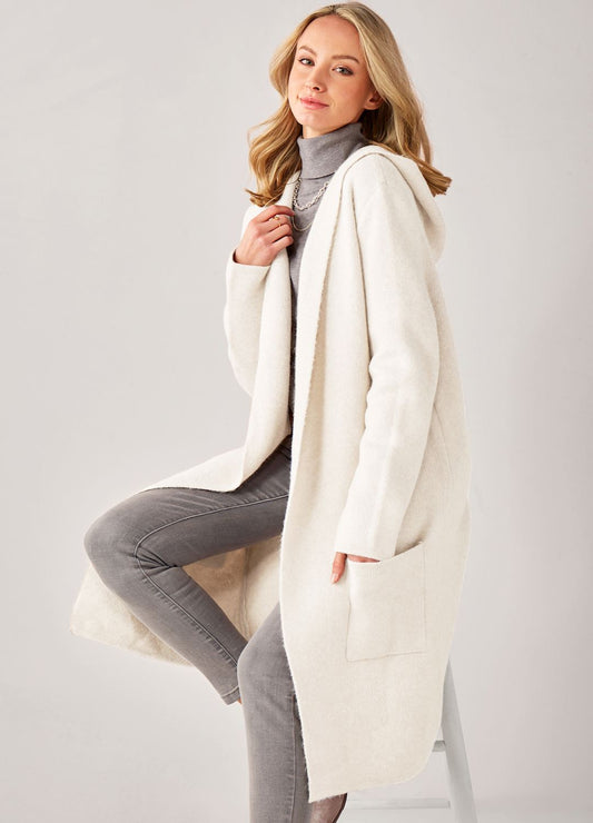 Off White Hooded Cardigan XLarge