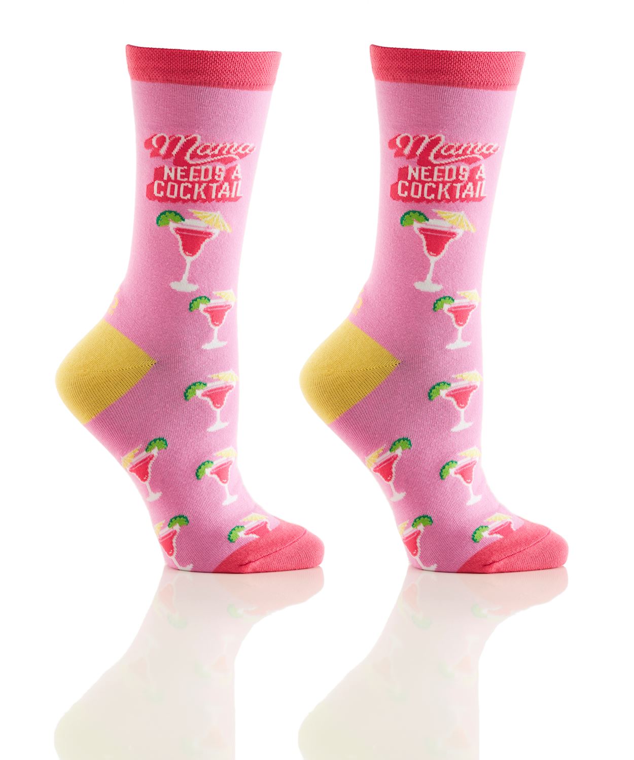 Women's Crew Socks Mama Needs a Cocktail