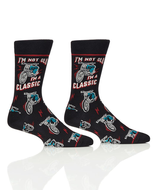 Men's Crew Socks Motorcycle/Too Old