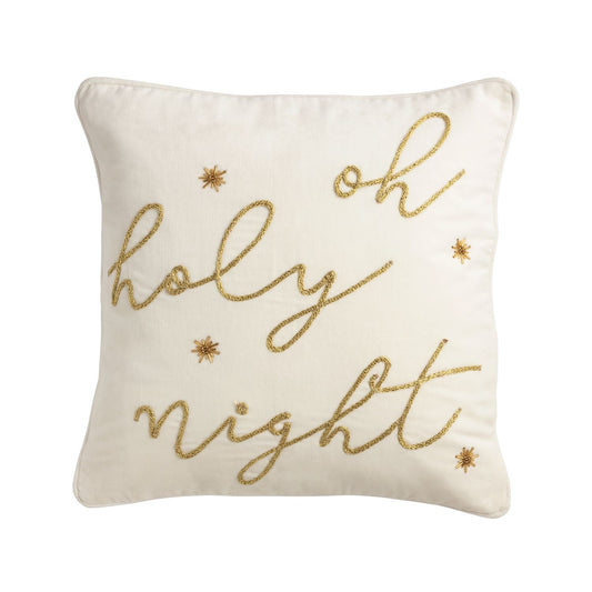 Mudpie Gold Pillow Oh Holy Night
