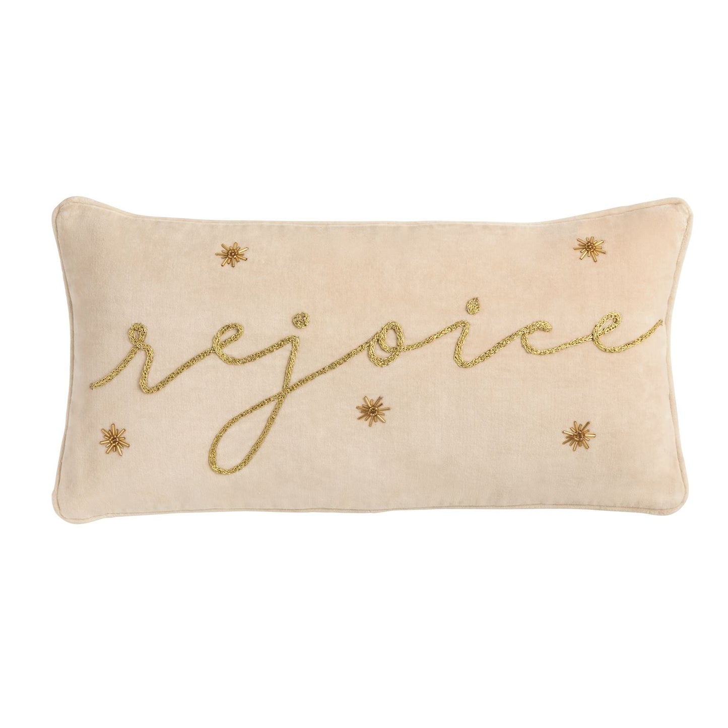 Mudpie Gold Pillow Rejoice