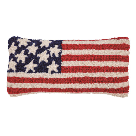 Mudpie Hooked Wool Pillow Flag