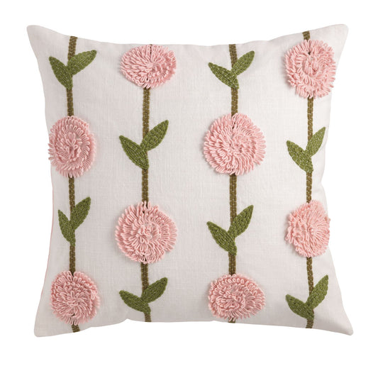 Mudpie Pillow with Pink Hydrangea