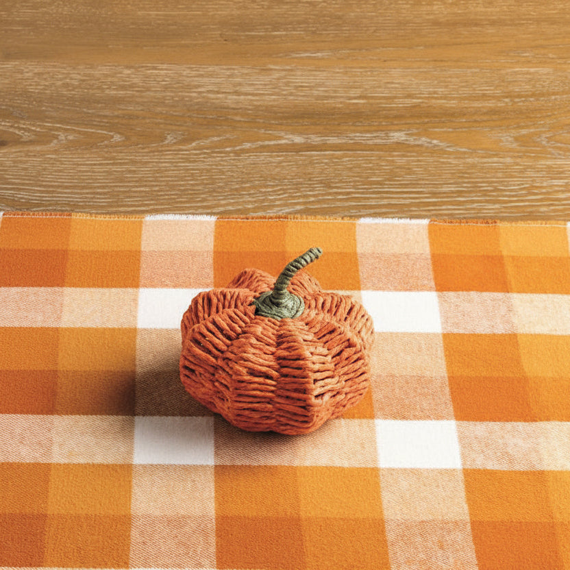 Mudpie Orange Woven Pumpkin