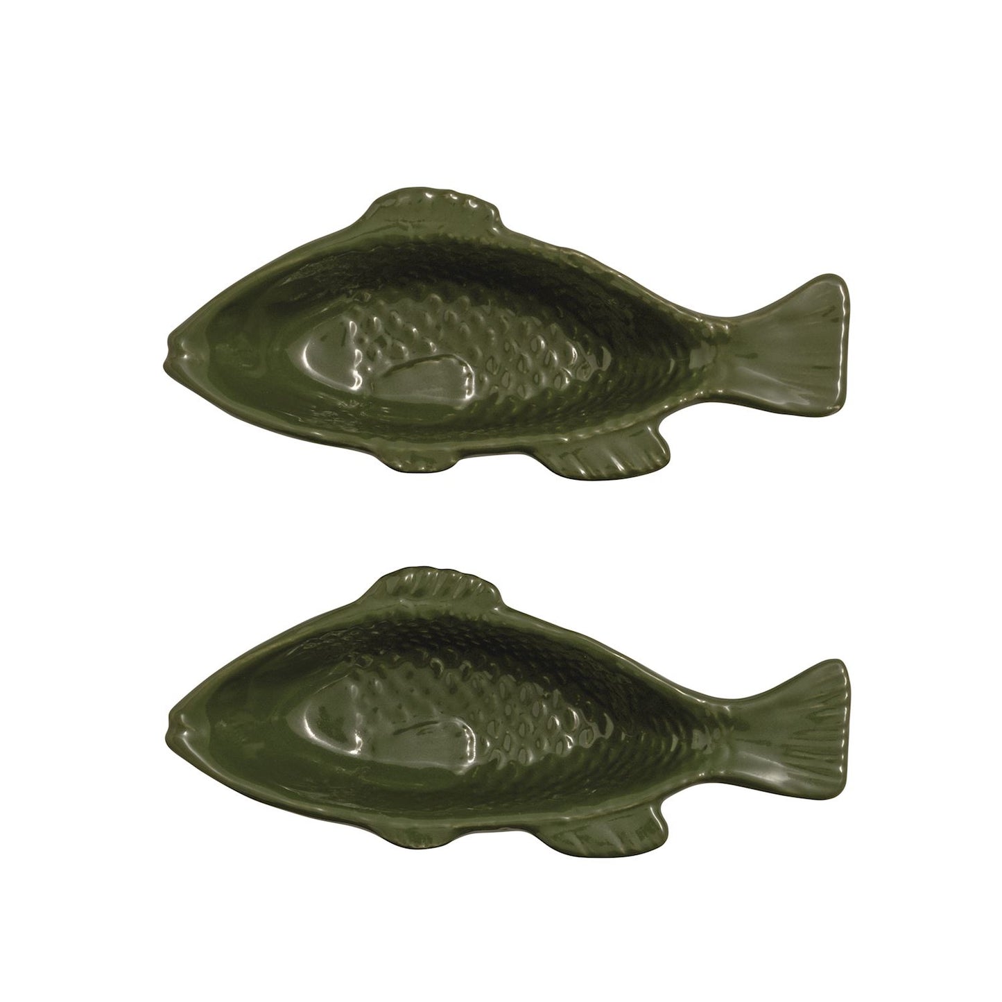 Mudpie Fish Dip Bowl Green individual